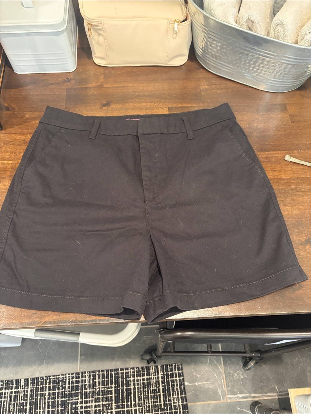 Black Casual Chino Shorts